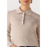 Selected - Thea - Lange Mouw Poloshirt - Gebreide Trui - Regular Fit