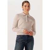 Selected - Thea - Lange Mouw Poloshirt - Gebreide Trui - Regular Fit