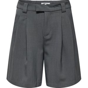 Only - ONLSVEA LIFE MW MEL - Korte Broeken - Dark Grey Melange - 96% Polyester, 4% Elastaan