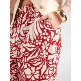 ONLY - ONLKALEEN - Casual Broek - Rood - Wide Leg - Hoge Taille