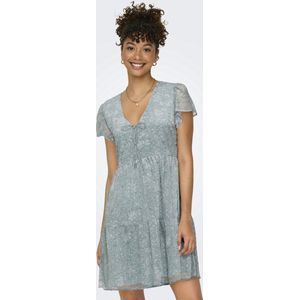 Only - Aida Elisa Life - Chiffon Jurk - Gebloemd - V-hals - Mini