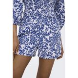 Only - Onlkelly Chanee Emb Shorts - Korte Broek - Cloud Dancer/Spring Crocus - Dames