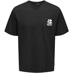 ONLY & SONS - ONSKEANE RLX SS PRINTED TEE - T-shirt - Zwart - Korte Mouwen
