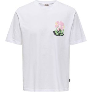 ONLY & SONS - ONSKEANE RLX SS PRINTED TEE - T-shirt - Wit - Korte Mouwen