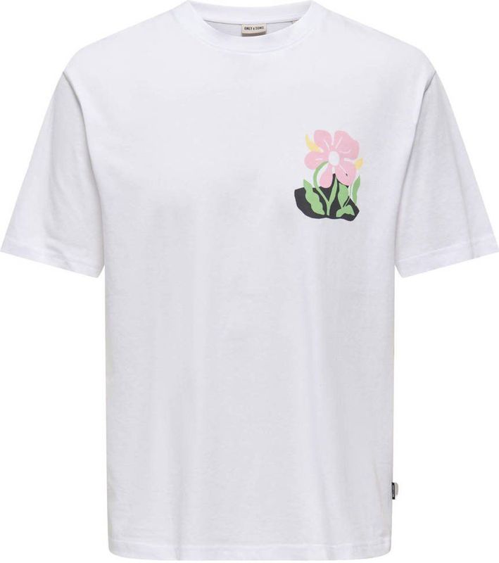 ONLY & SONS - ONSKEANE RLX SS PRINTED TEE - T-shirt - Wit - Korte Mouwen