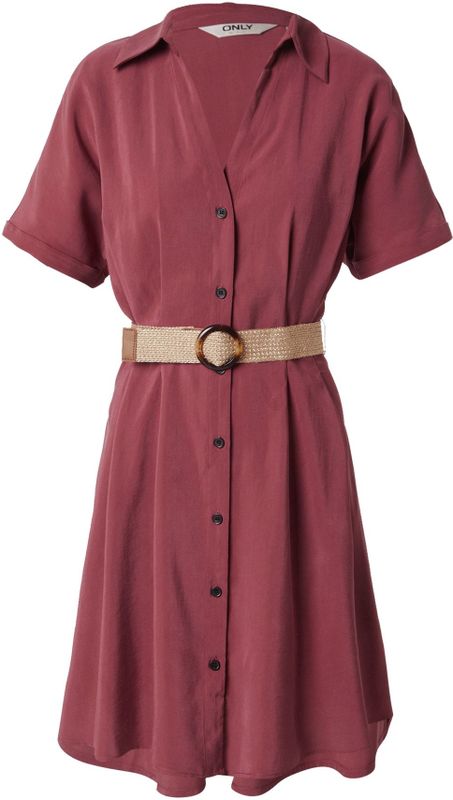 Onlnica - Blousejurk - Korte Mouwen - Knielengte - Inclusief Riem