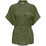Only - Blouse - Army Groen - 98% Polyester 2% Polyamide
