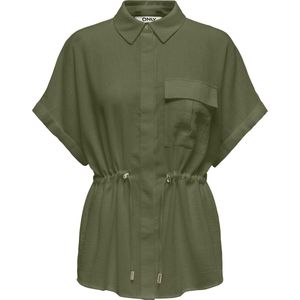 Only - Blouse - Army Groen - 98% Polyester 2% Polyamide