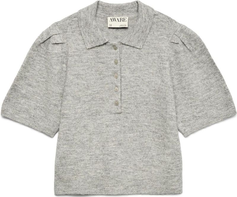 Awtassa - AWARE - Gebreide Polo - Regular Fit - 2/4 Mouwen - Drukknoopsluiting