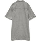 Blousejurk - Denim - Overhemdkraag - Knoopsluiting - Borstzakken - Kort