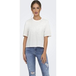 ONLY - ONLJESSA - T-shirt - Wit - Bloemenprint