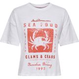 Only - Onlbone S/S Dining To Box JRS - T-shirt - Kleur - Materiaal