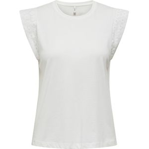 Only - Dames T-shirt - Wit - Katoen - Korte Mouw