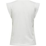 Only - Dames T-Shirt - Wit - Katoen - Korte Mouw