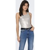 Only - Onlsol Life S/l Glitter Rib Top - Cloud Dancer - 95% Gerecycled Polyester