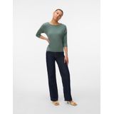 Basic Top - O-hals - 3/4 Mouwen - Regular Fit