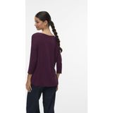 Basic Top - O-hals - 3/4 Mouwen - Regular Fit