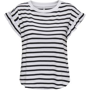 ONLY - ONLGRAPE - T-shirt - Katoen/Modal - Ronde Hals/Ruches