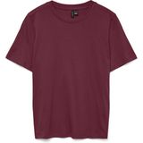 VERO MODA - Vmpaulina T-shirt - Tibetaans Rood - Katoen - 1 Stuk