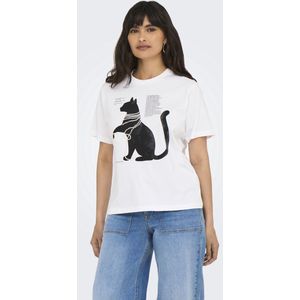 Only - ONLDONNA LIFE S/S COOL TOP BOX JRS - T-shirt - Bright White - Korte Mouwen