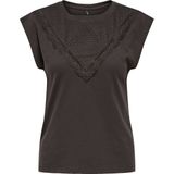 Onldelia S/L O-Neck Mix Top Box JRS, bruin, M