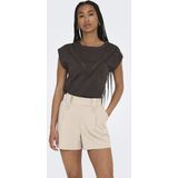 Onldelia S/L O-Neck Mix Top Box JRS, bruin, M
