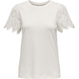 ONLY - ONLEBBA - Shirt - Wit - Kwartmouw - Ronde Hals