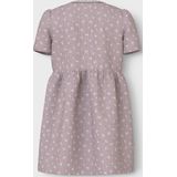 Jurk - All-Over Print - Ronde Hals - Korte Pofmouwen