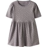 Jurk - All-Over Print - Ronde Hals - Korte Pofmouwen