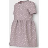 Jurk - All-Over Print - Ronde Hals - Korte Pofmouwen