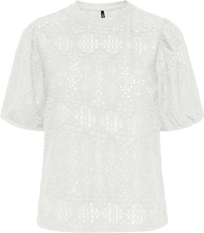 Only - Luz Puff Sleeve Shirt - Off White - Dames - Regular Fit