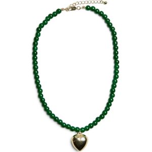 PIECES - PCJENNY - Ketting - Groen - Met Karabijnsluiting - Glas