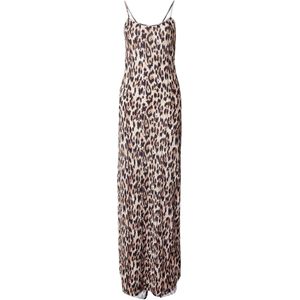 ONLY - ONLCindy - Jurk - Donkerbeige / Brokaat / Zwart - Maxi Lengte