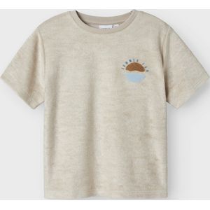 Name it zomer t-shirt jongens - taupe - Nkmhannibal