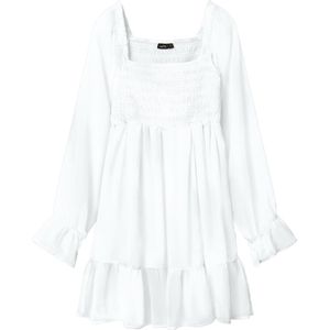 Jerseyjurk - Vierkante Hals - Lange Mouwen - Kort - Geweven Stof