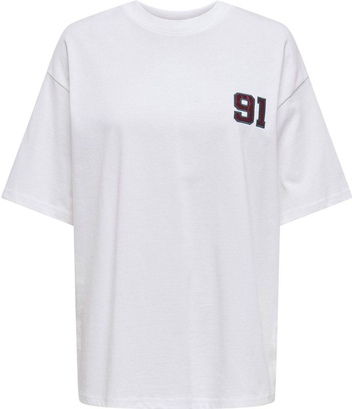 Only - Rikka Satin Shirt - Wit - Nachtkleding