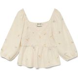 Vmrupa - AWARE - Gesmokte Top - V-Hals - 3/4 Mouwen - Regular Fit