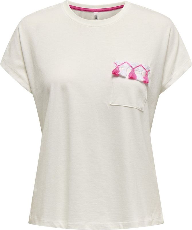 ONLY - ONLJILL LIFE TOP BOX JRS - Blouses - Wit - Katoen