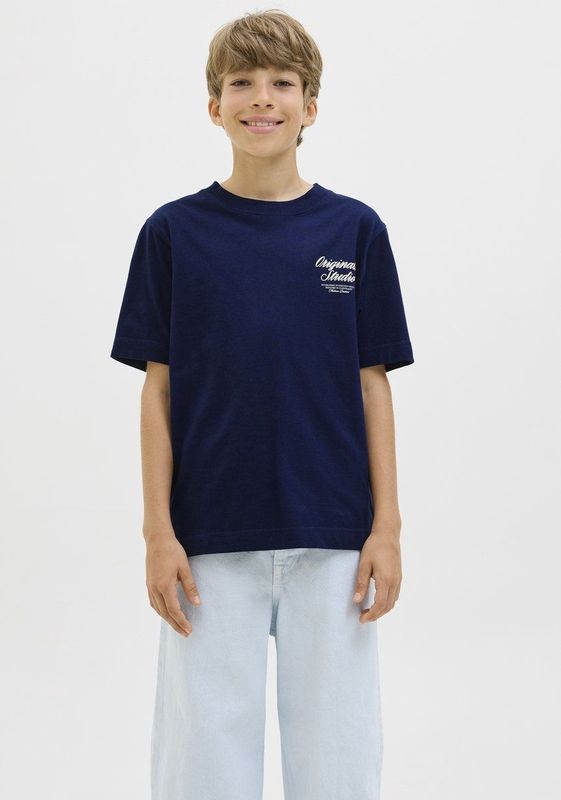 Jack & Jones - JORNORREBRO TYPO TEE - T-shirt - Ocean cavern - Korte Mouwen