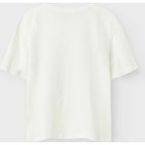 Name It - Nkfakun Stitch Ss Nreg Top Box Wdi - T-shirt - Cloud Dancer - Kinderen - Normale Pasvorm