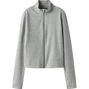 Cardigan - Blauw - Hoge Hals - Lange Mouwen