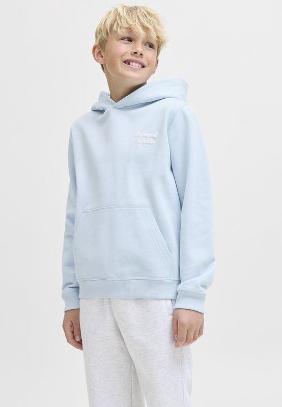 Jack and Jones Junior - Hoodie - Groen - Sweatstof - Kangoeroezak