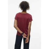 Top - Kanten Detail - V-Hals - Korte Mouwen - Relaxed Fit
