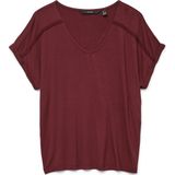Top - Kanten Detail - V-Hals - Korte Mouwen - Relaxed Fit