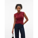 Vero Moda - Vmdaisy Sl V-neck Top - Syrah - Dames Blousetop