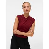 Vero Moda - Vmdaisy Sl V-neck Top - Syrah - Dames Blousetop