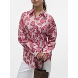 Vero Moda Blouse Vmfrankie Ls Shirt Wvn 10329446 Karanda Red/white Stripes Dames Maat - M