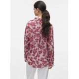 Vero Moda Blouse Vmfrankie Ls Shirt Wvn 10329446 Karanda Red/white Stripes Dames Maat - M