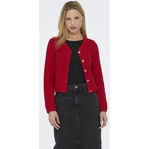 Vest - O-hals - Lange Mouwen - Knoopsluiting - Regular Fit