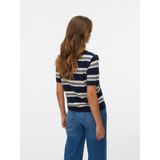 VERO MODA - VMCARMELIA - Trui - Crème/Navy/Lichtblauw
